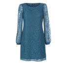 <a href="http://www.clothingattesco.com/dresses/f+f-lace-dress/invt/bb220330/" rel="nofollow noopener" target="_blank" data-ylk="slk:Teal lace dress - £18 – F&F at Tesco;elm:context_link;itc:0;sec:content-canvas" class="link "><b>Teal lace dress - £18 – F&F at Tesco</b></a><br><br>This shift style dress comes in both teal and festive fuschia and is a great way to incorporate the gothic trend into your wardrobe this season. Featuring a jersey material overlaid with lace, this dress would look great with a colour-contrasting waisted belt.