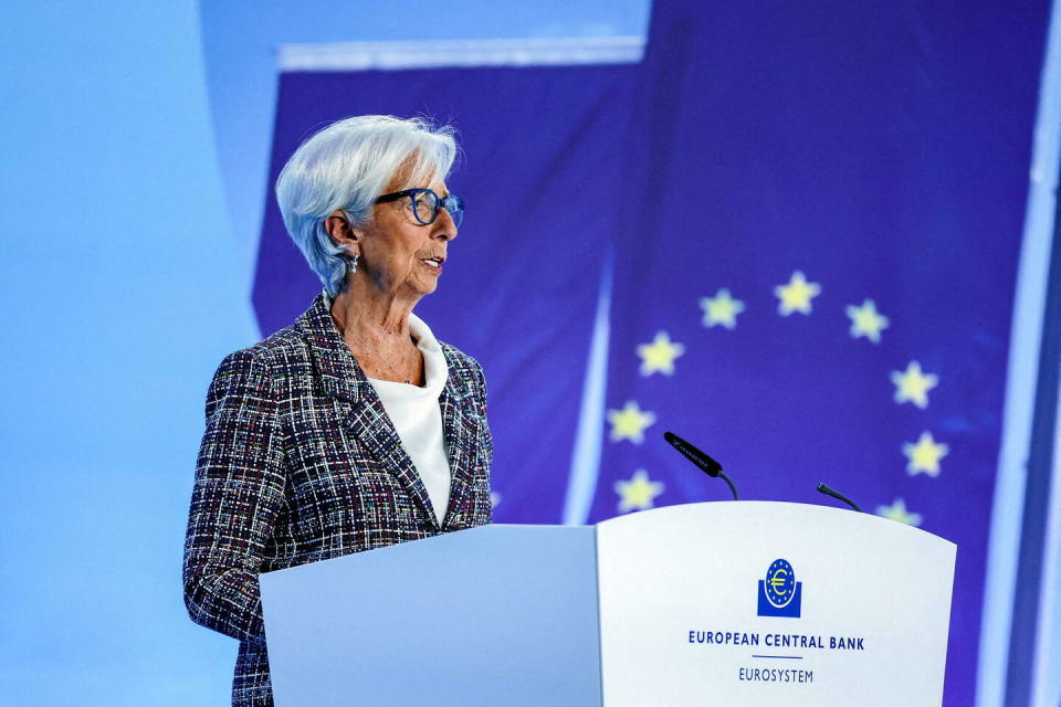 La présidente de la Banque centrale européenne (BCE), Christine Lagarde, à Francfort, en Allemagne, le 18 juillet 2024. - Crédit : Xinhua/Xinhua/ABACA