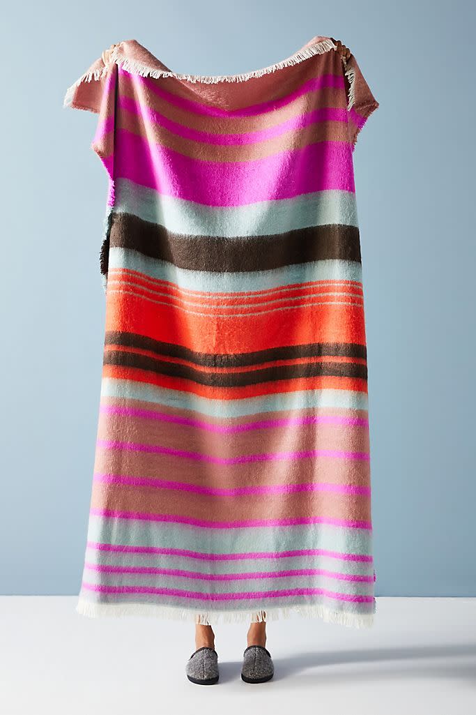 Bright Stripe Throw Blanket - on sale for Black Friday at Anthropologie $56 (originally $78). 