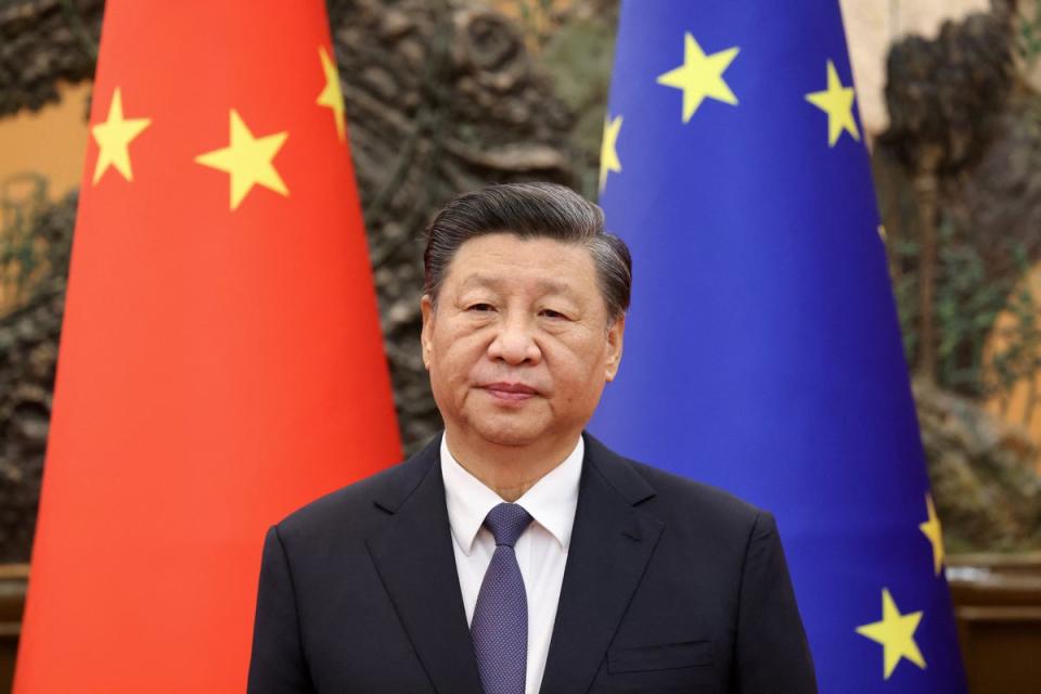 Xi Jinping attends a meeting with European Council President Charles Michel in Beijing on 1 December, where he reportedly told the EU official that the protests were the handiwork of ‘frustrated students’ (VIA REUTERS)