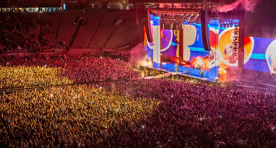 Six60 perform at Eden Park in Auckland, New Zealand. Source: David Rowland/AP via AAP