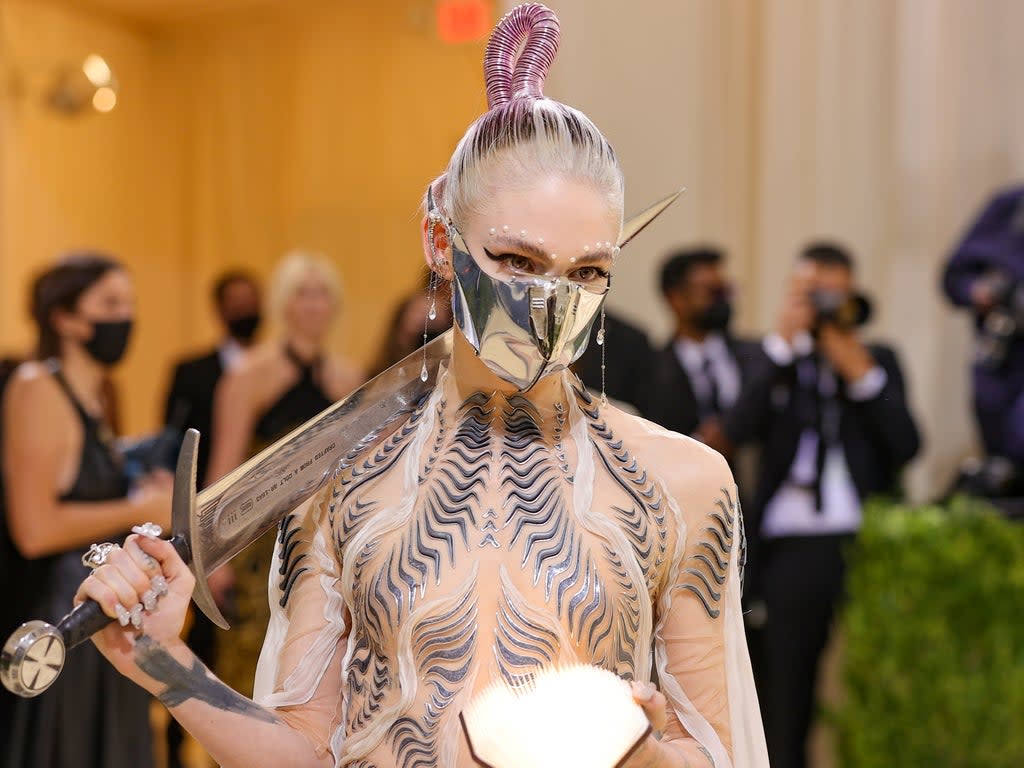 Grimes at the 2021 Met Gala (Getty Images)