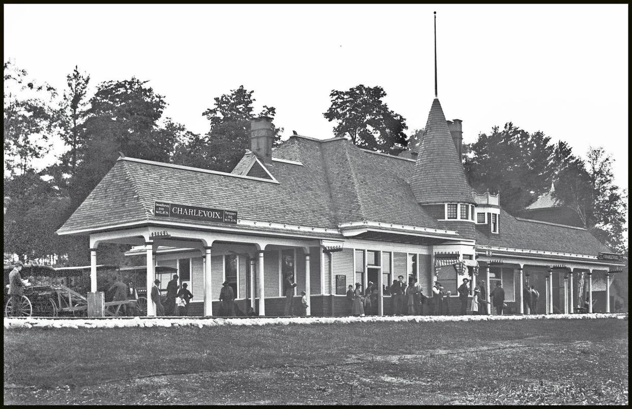 Charlevoix train station, scene of a major break-in and safe cracking, late August 1923.