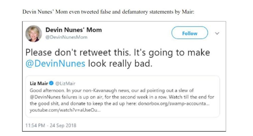 Devin Nunes Mom