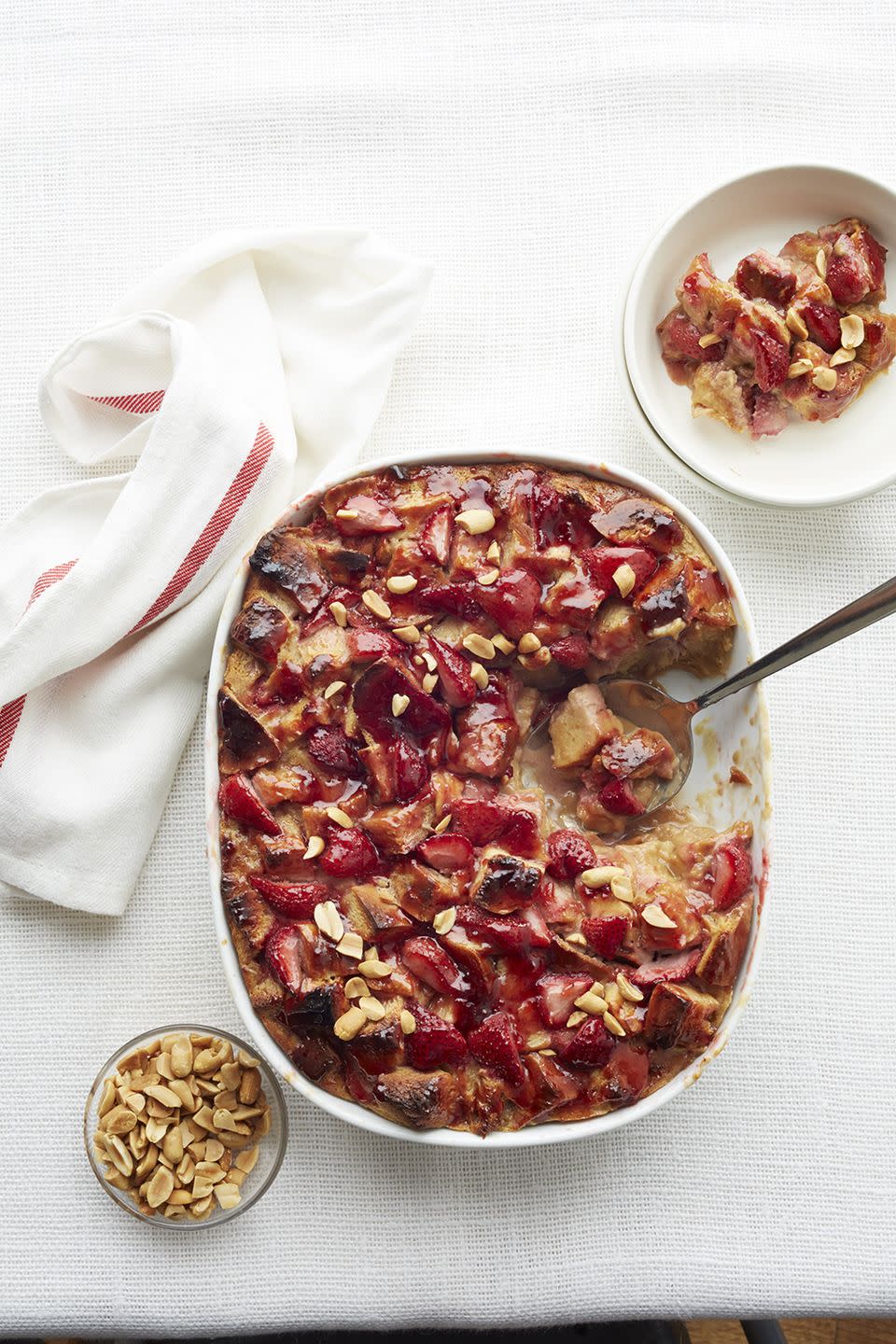 PB-and-J Bread Pudding