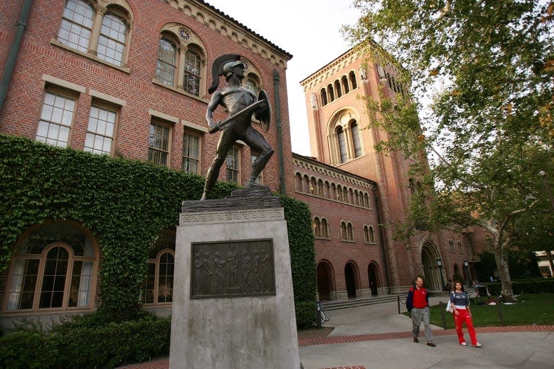 A building on USC campus in Los Angeles.
