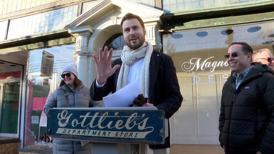 Point Pleasant Beach Mayor Paul Kanitra, shown at home, delivered suitcases full of local donations to the Polish border.