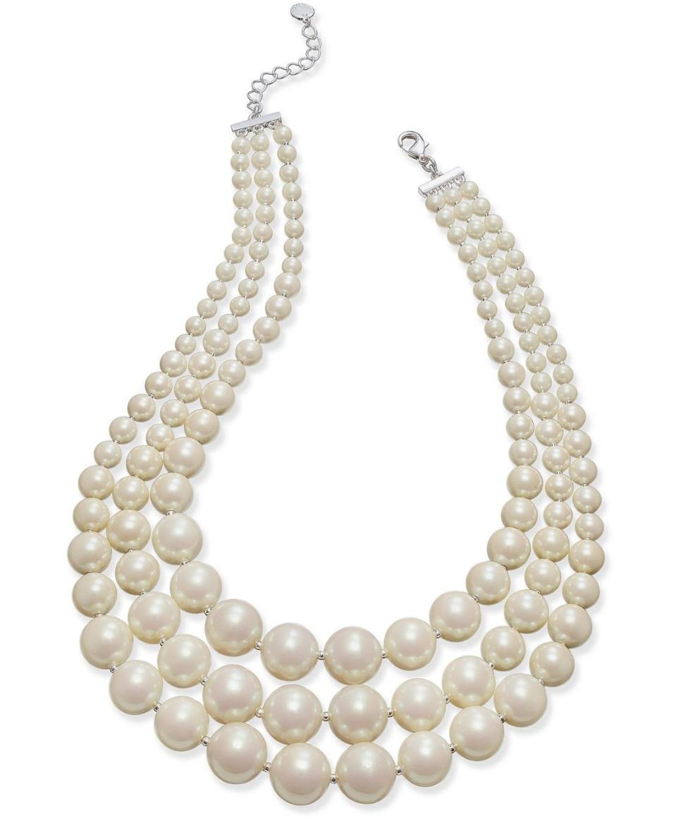 <strong><a href="https://www.macys.com/shop/product/charter-club-imitation-pearl-three-row-collar-necklace-created-for-macys?ID=4420351&amp;pla_country=US&amp;cm_mmc=Google_Seasonal-_-L%26T_-_LIA_All-_-309664275256-_-pg1050957229_c_kclickid_a2916747-acca-474f-835f-604a72d92d0a_KID_NOTAVAILABLE_1621981336_63203823753_309664275256_pla-297612067635_706257914557USA__c_KID_&amp;trackingid=489x1050957229&amp;lsft=cm_mmc:Google_Seasonal-_-L%26T%20-%20LIA_All309664275256-_-pg1050957229_c_kclickid_a2916747-acca-474f-835f-604a72d92d0a_KID_896_1621981336_63203823753_309664275256_pla-297612067635_706257914557USA_{feetitemid}_c_KID_,trackingid:489x1050957229&amp;gclid=Cj0KCQiA_s7fBRDrARIsAGEvF8Ti3hO-cTGiQUrMCpDdcMOKKbfTRbIwtsfYIXC5cIYXK_b_0dA4wcYaAuZvEALw_wcB" target="_blank" rel="noopener noreferrer">Get the Charter Club imitation pearl necklace for $19.75 (sale price as of press time)</a></strong>