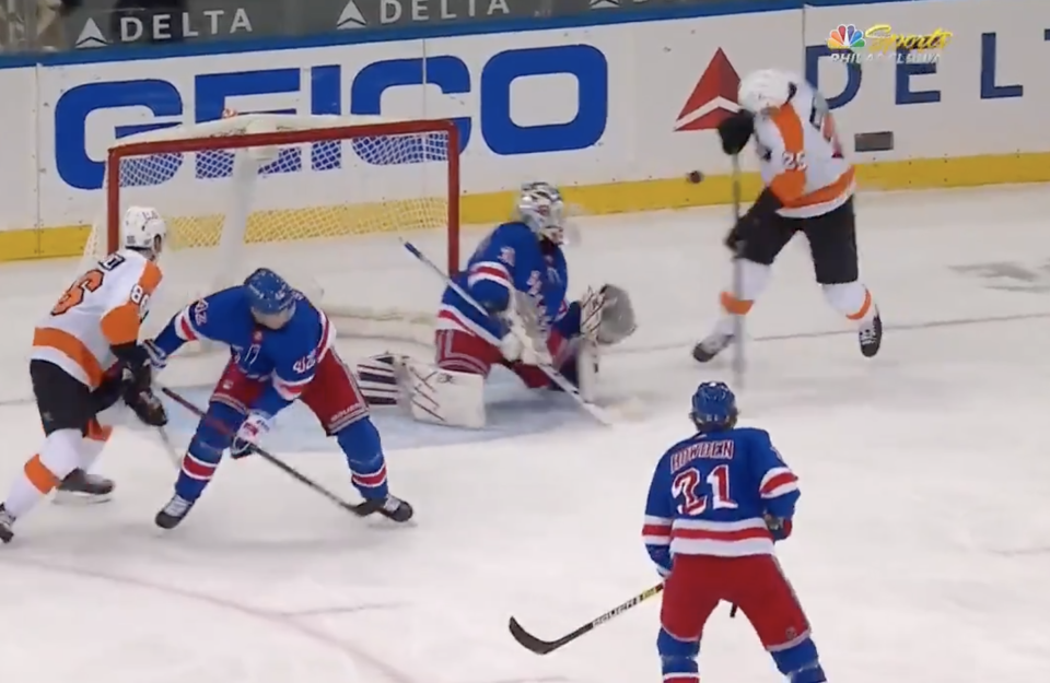 James van Riemsdyk appears to be alright after this painful 