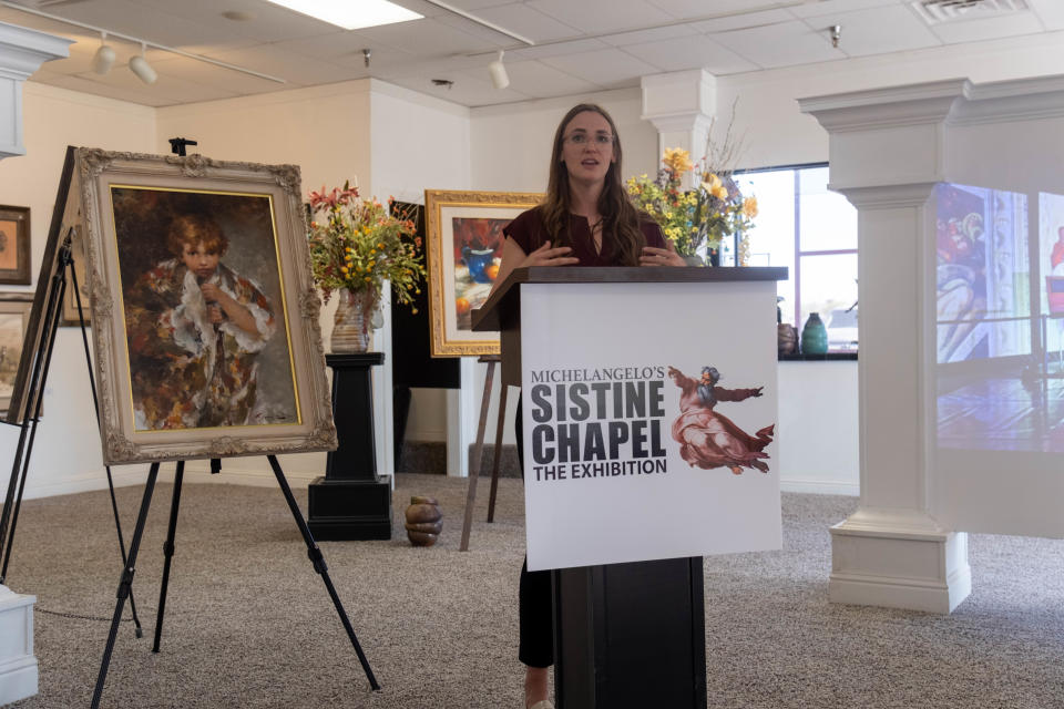 Rachel Flores, executive director of the Amarillo Art Institute, speaks about the upcoming "Michelangelo's Sistine Chapel: The Exhibition" coming to the Arts in the Sunset Center in Amarillo in June.