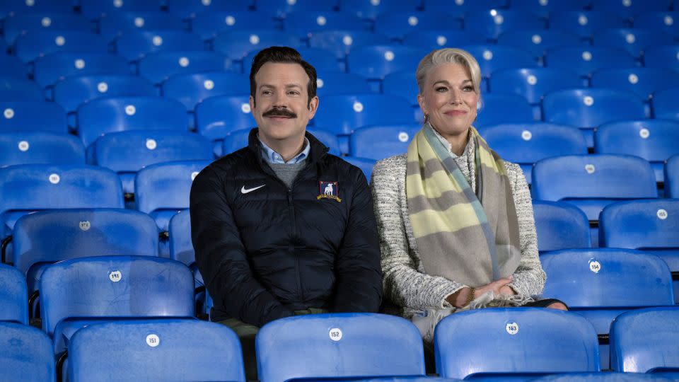 Jason Sudeikis and Hannah Waddingham in 'Ted Lasso.' - Colin Hutton/Apple TV+