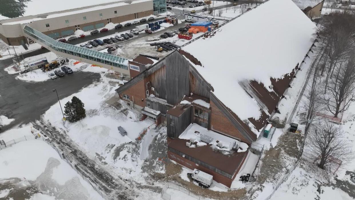 The Aquarena, built in 1977, is scheduled to host swimming, diving and artistic swimming events in the 2025 Canada Summer Games. (Katie Breen/CBC - image credit)