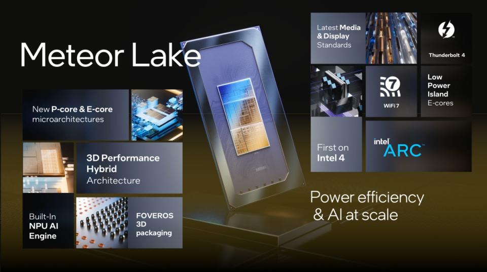 ▲Meteor Lake在顯示架構做了提升，並且提高人工智慧運算效能