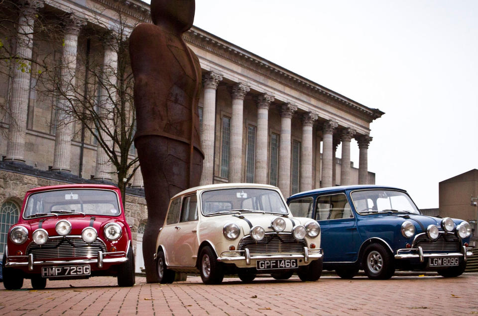 <p>What do you require for a successful gold heist? A trio of Mini Coopers (in red, white and blue), a criminal mastermind, a traffic jam to end all traffic jams and <strong>Benny</strong> <strong>Hill</strong>. Just avoid mountain passes if you want to make it home.</p><p><em>The Italian Job </em>was rebooted in 2003, with Mark Wahlberg, Charlize Theron and Jason Statham using a trio of modern Minis to execute a <strong>daring heist</strong> on the streets of Los Angeles. Statham said he received training from former F1 world champ Damon Hill, but the cast admitted that Theron was the best driver.</p>