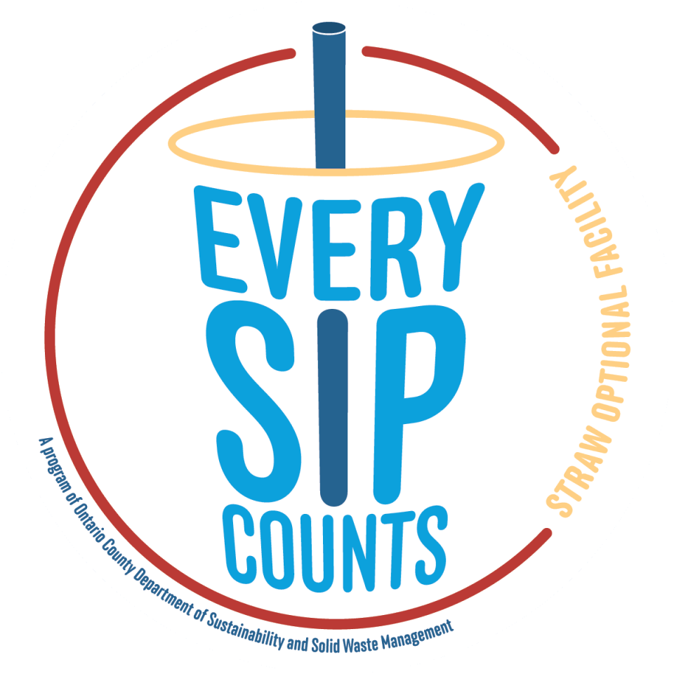 Every Sip Counts is an Ontario County initiative designed to limit the use of straws and in turn, the amount of straws in waste.