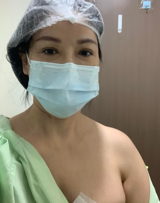 王小芬因為乳癌進行手術。（圖／翻攝自王小芬臉書）