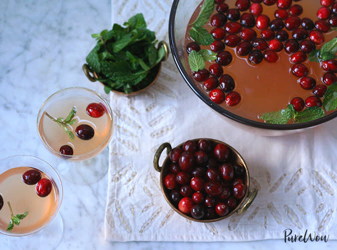 Cranberry-Mint Holiday Punch