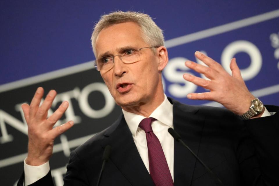 The National: Nato Secretary General Jens Stoltenberg speaks during a media conference in Oslo, Norway (Sergei Grits/AP/PA)