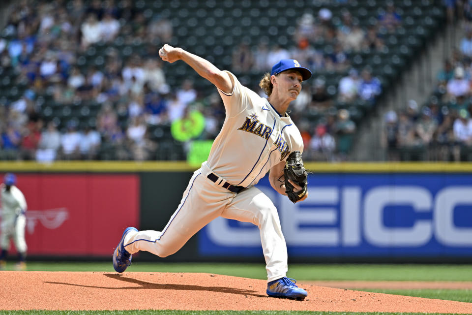 西雅圖水手菜鳥投手Bryce Miller。（MLB Photo by Alika Jenner/Getty Images）