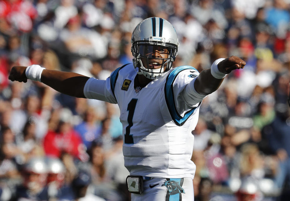 Carolina Panthers quarterback Cam Newton is under criticism after comments to a female reporter. (AP)