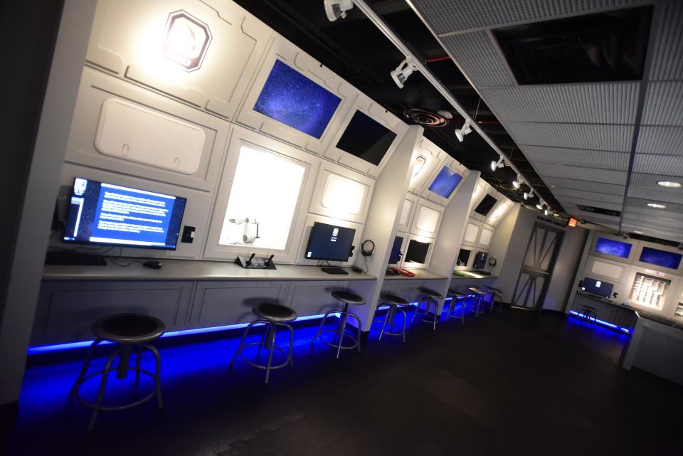 The control room stations as part of the Challenger Learning Center at St. Clair County Community College on Wednesday, July 6, 2022. Participants get hands-on experiences through various situations as they are divided into different groups depending on skill-set interests.