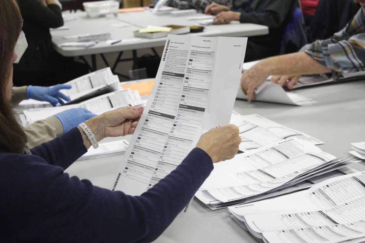 Election Officials Threats (Copyright 2022 The Associated Press. All rights reserved.)