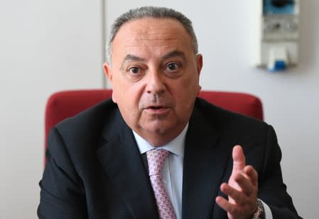 Chief Prosecutor Francesco Lo Voi talks during a news conference after a coordinated crackdown with U.S. police against major crime families looking to rebuild their mafia powerbase in Palermo