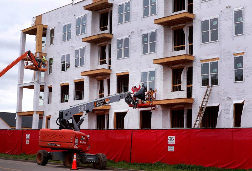 An apartment complex goes up in the Clari Park area near the LC Murfreesboro apartments off Robert Rose Drive on Friday, April 5, 2024, in Murfreesboro, Tenn.