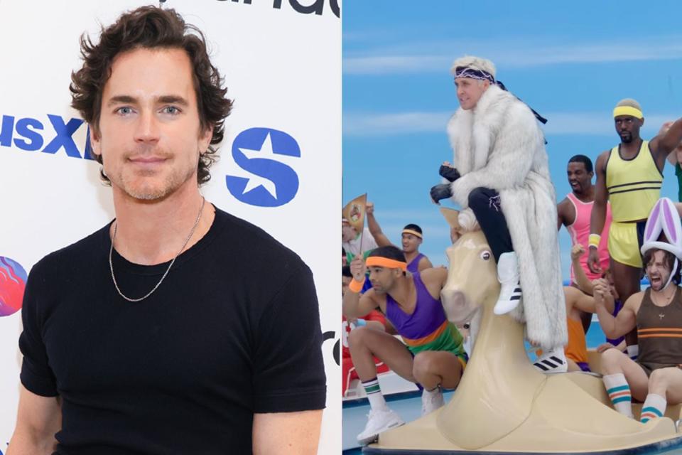 <p>Rodin Eckenroth/Getty Images; Atlantic Records/Warner Bros</p> Matt Bomer and the Kens in the 