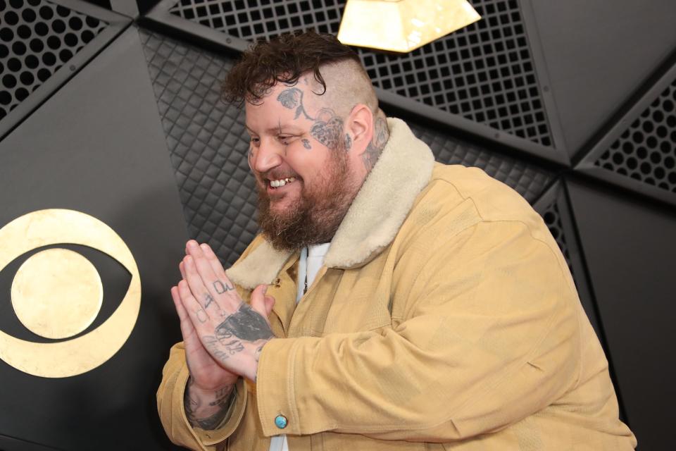 Jelly Roll appears at the 66th annual Grammy Awards at Crypto.com Arena in Los Angeles on Feb. 4, 2024.