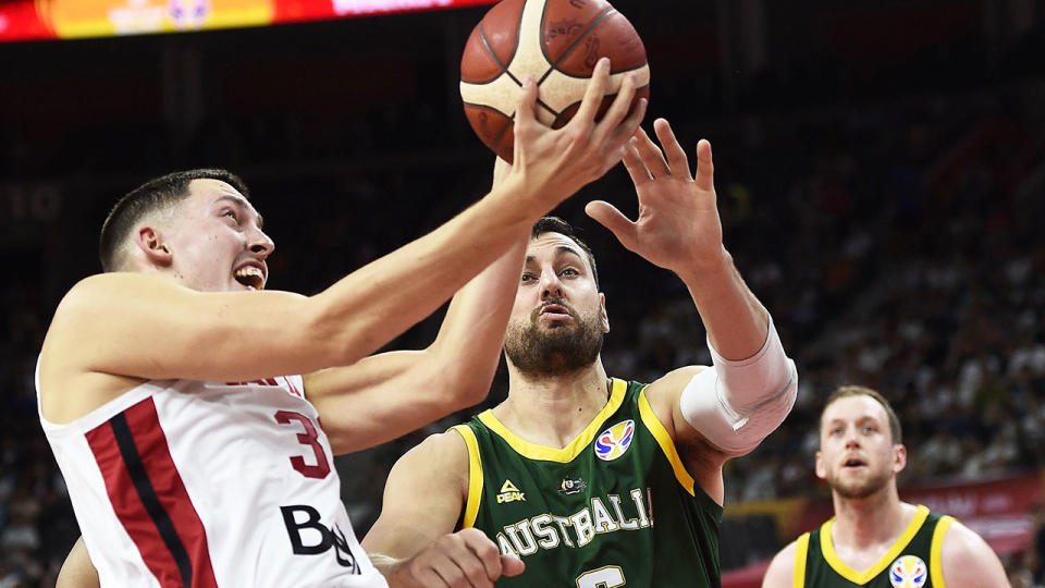 Andrew Bogut, pictured here during Australia's win over Canada.