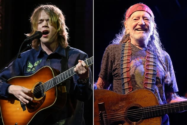 billy-strings-willie-nelson-RS-1800 - Credit: Scott Kowalchyk/CBS via Getty Images; Gary Miller/Getty Images