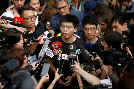 Demonstration demanding Hong Kong's leaders to step down and withdraw the extradition bill, in Hong Kong