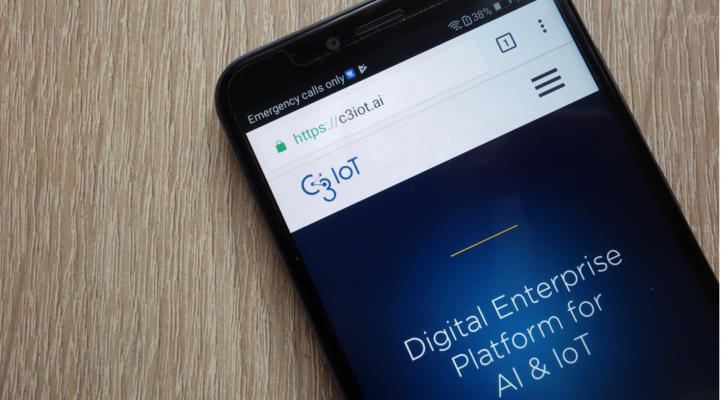 C3IoT (AI) website displayed on a modern smartphone
