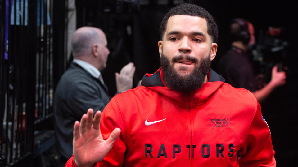 Raptors guard Fred VanVleet had to address the elephant in the room on Wednesday. (Getty)