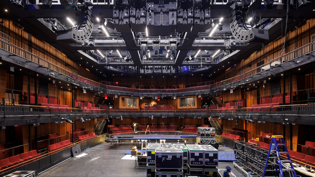  The interior of the  Perelman Performing Arts Center  at the World Trade Center site in NYC. . 