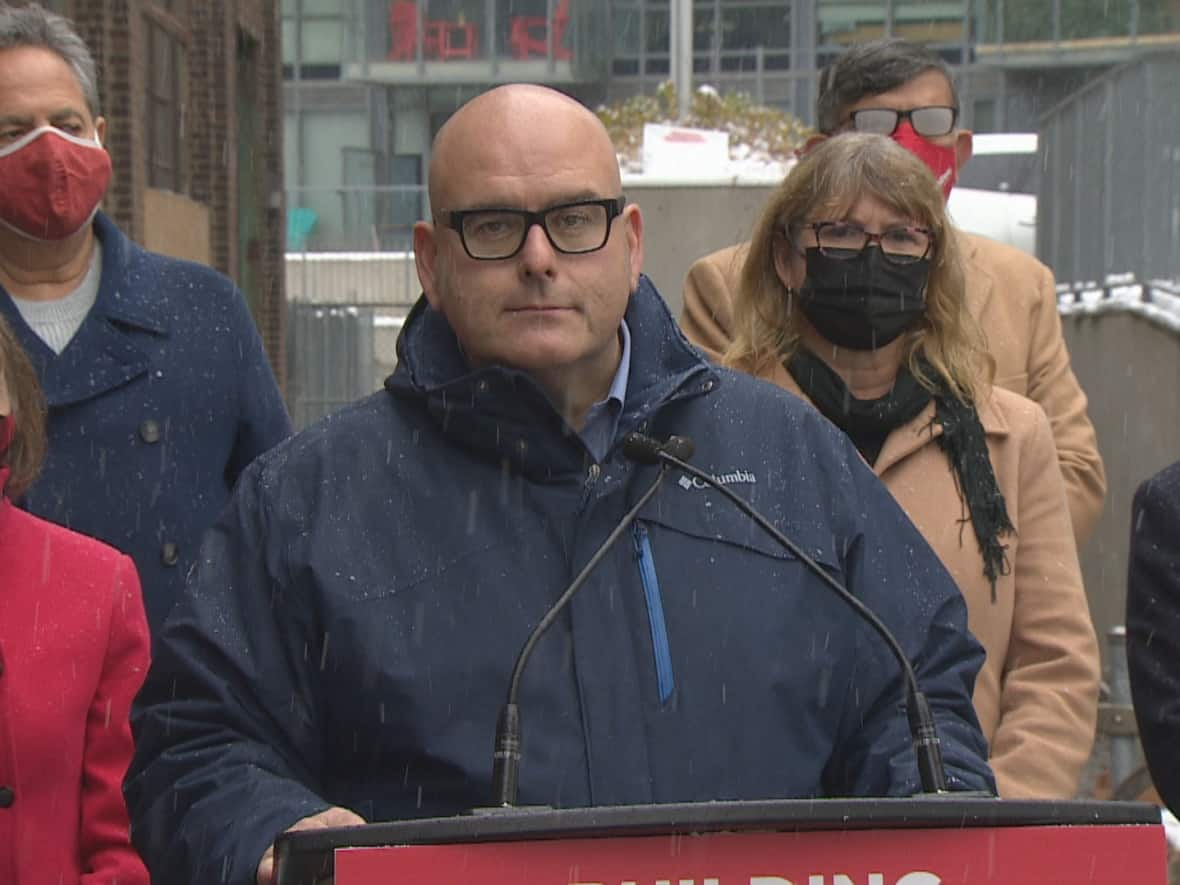 Ontario Liberal Leader Steven Del Duca says the Liberals, if elected, would end the use of ministerial zoning orders to fast-track development against the wishes of local communities. (CBC - image credit)