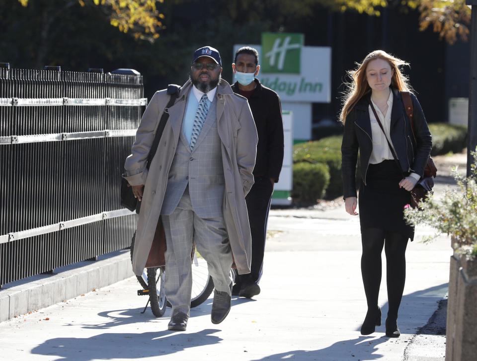 George Moses heads into Kenneth Keating Federal Courthouse November 10, 2021.