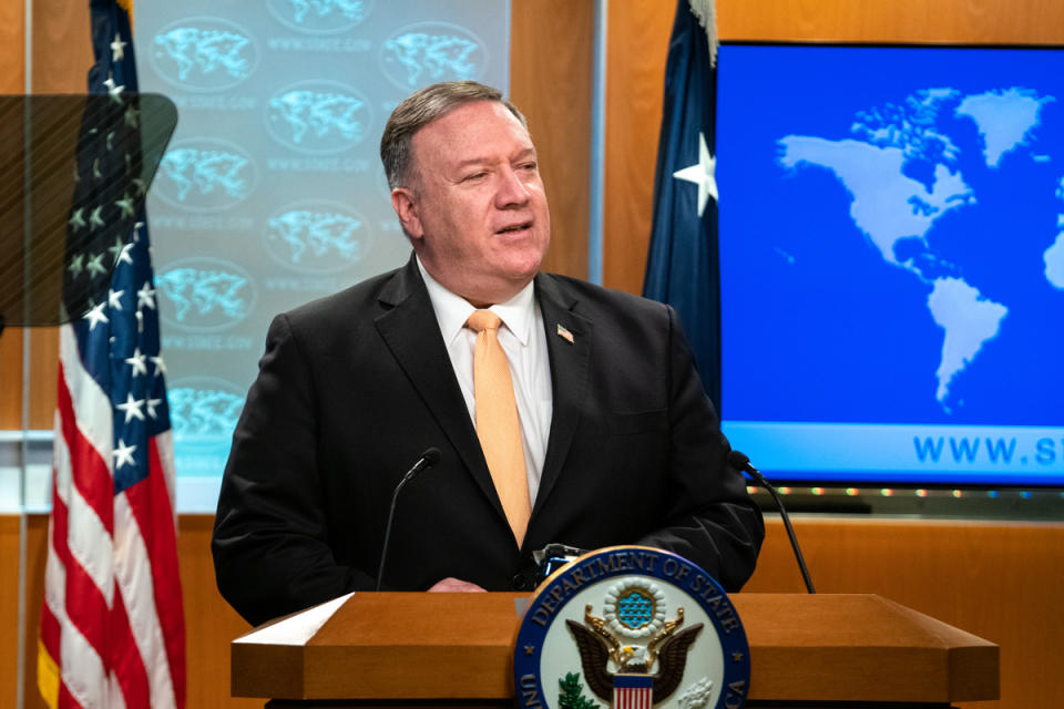 美國國務卿蓬佩奧（Mike Pompeo）。   圖：翻攝自SecPompeo推特