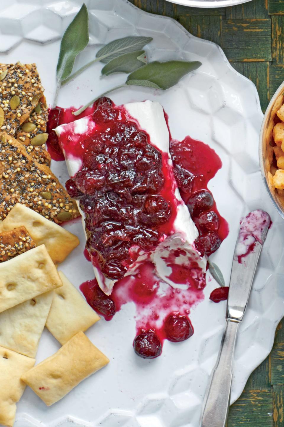 Wine-Spiked Cranberry Cheese Log