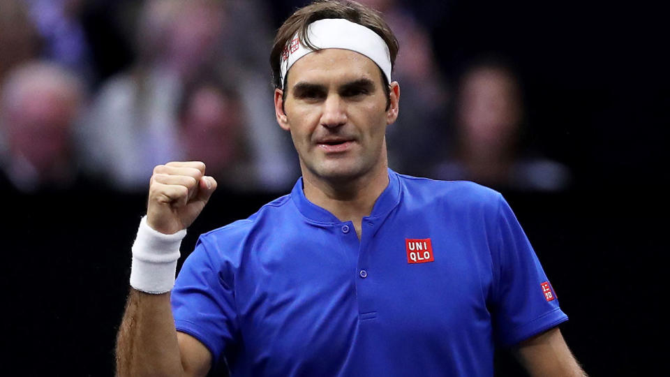 Roger Federer powered past Nick Kyrgios at the US Open. Pic: Getty