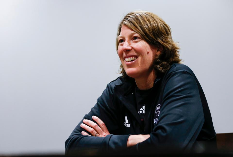 New Missouri State Lady Bears Head Coach Beth Cunningham talks about her career as a basketball coach and what lead her leave an assistant coaching job at Duke for MSU on Monday, May 2, 2022.