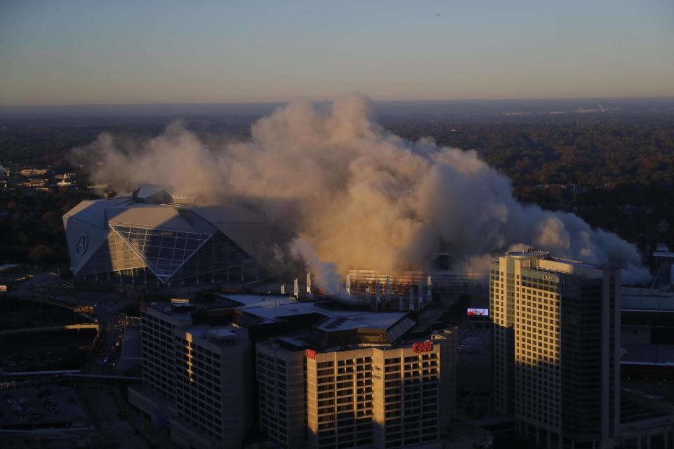 Georgia Dome blown to pieces after hosting two Superbowls and an Olympics