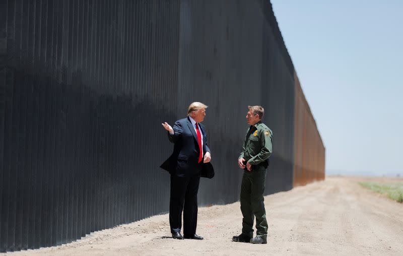 U.S. President Trump visits the U.S.-Mexico border in San Luis, Arizona