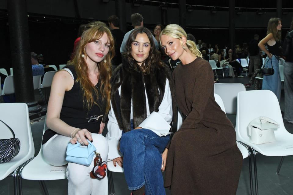 Ivy Getty, Alexa Chung and Poppy Delevingne at JW Anderson (Jed Cullen/Dave Benett/Getty Ima)