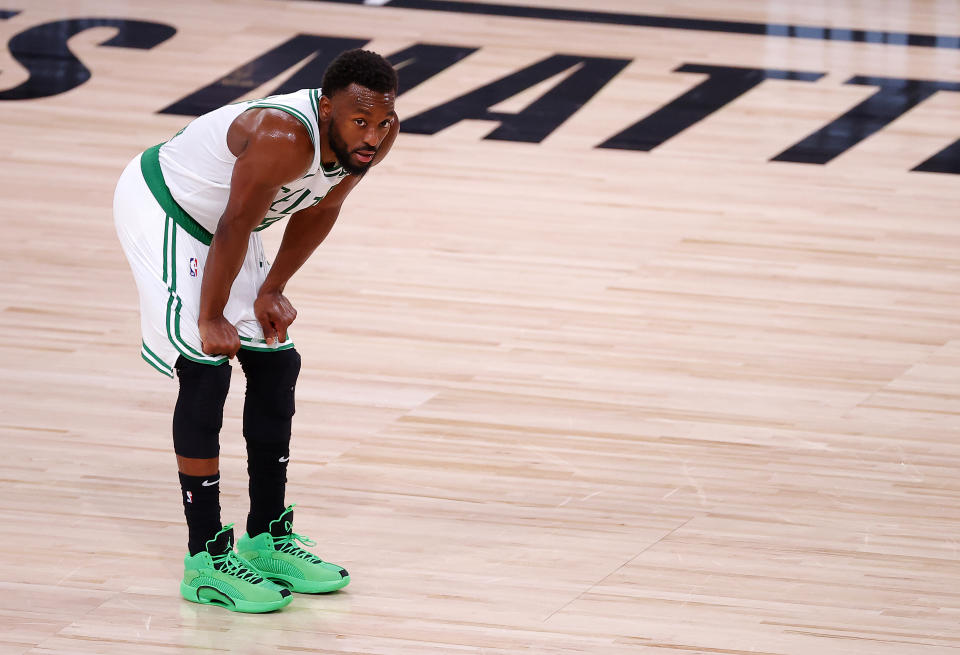 All-Star point guard Kemba Walker will be shelved for the start of the 2020-21 NBA season. (Kevin C. Cox/Getty Images)