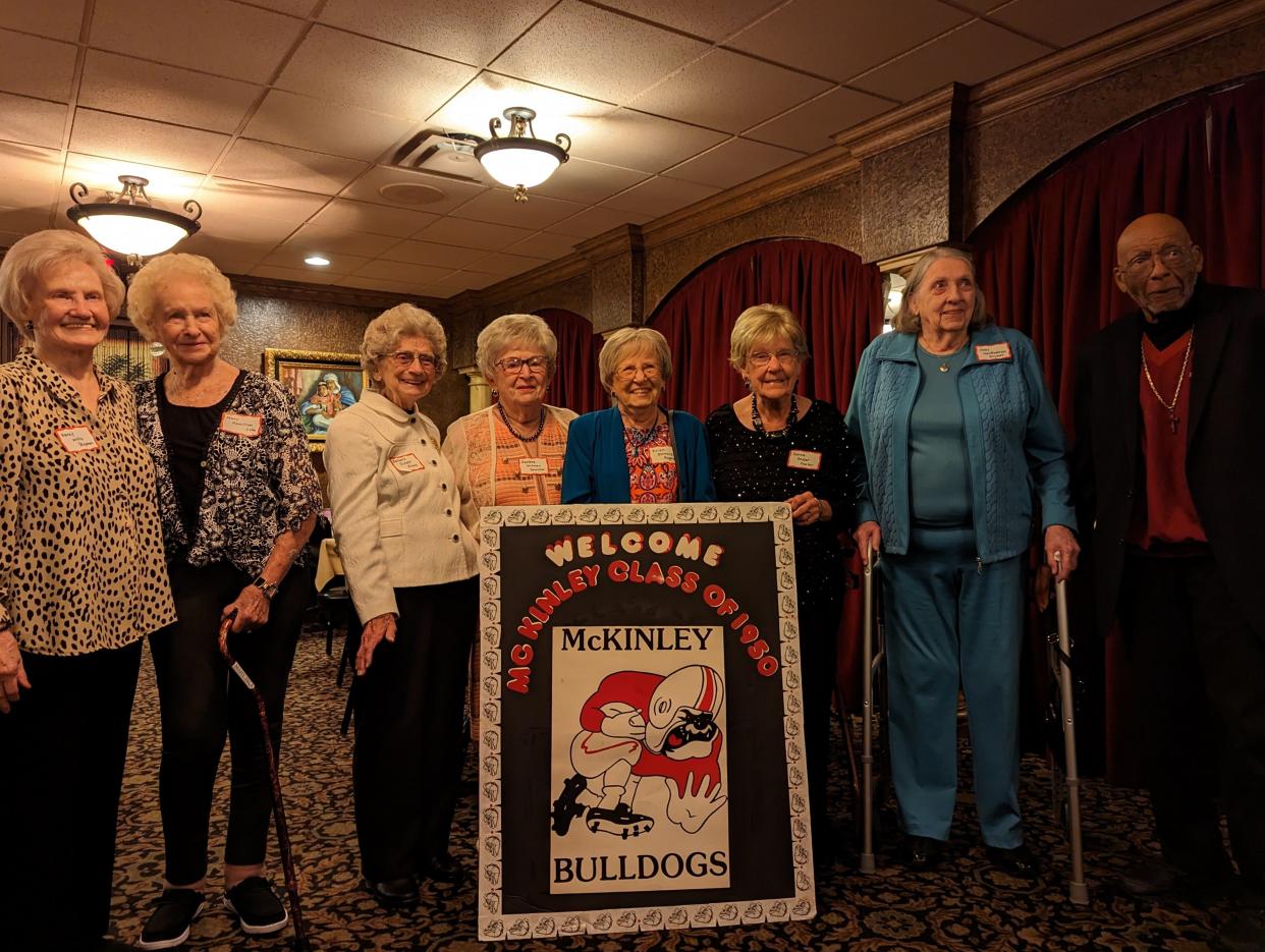 The McKinley High School Class of 1950 recently held its "Last Reunion." The event was held at the Desert Inn in Canton and eight alumni attended.