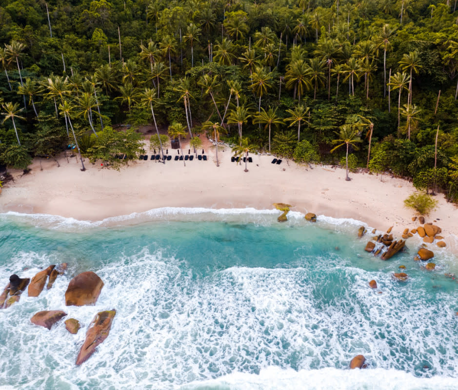 Koh Samui. The Gulf of Thailand's most famous beach vacay isle hosts over 2.5 million annual visitors—and a reference in Meet the Parents that never gets old. <p>Getty Images</p>