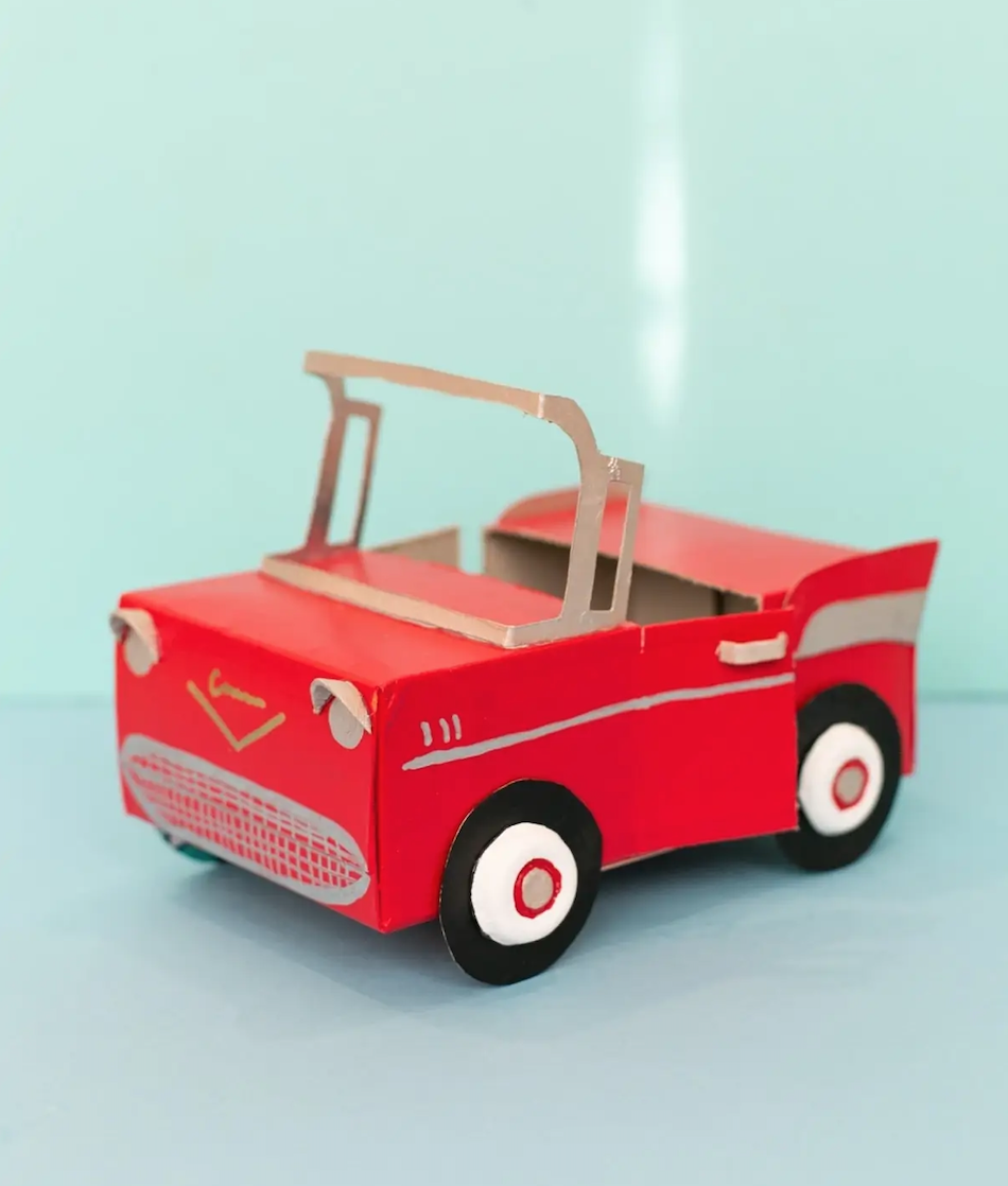 earth day crafts cardboard toy car