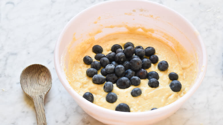 blueberry cornmeal pancake batter